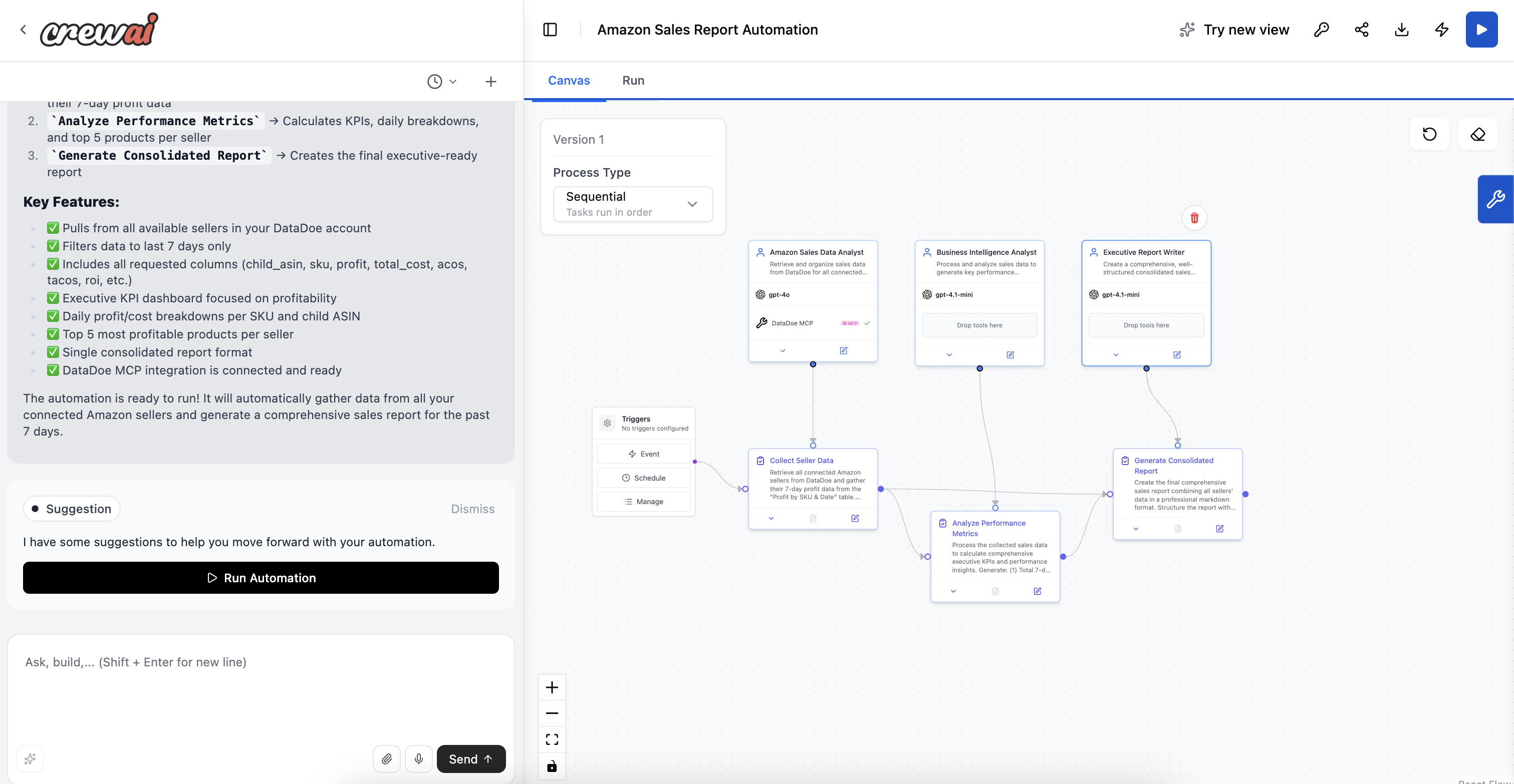 Review generated automation